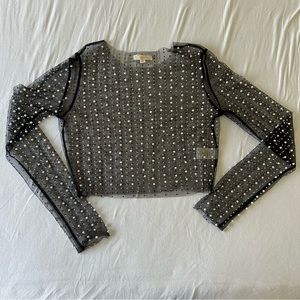 Amazing Lace Sheer Pearl top